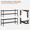 image:imageSTORAGE MANIAC Long Expandable Shoe Rack 18 Pairs Metal Wide Stackable Shoe Rack Adjustable Shoes Shelf Freestanding Shoes Organizer for Closet Entryway Hallway Garage Front Door 3 TiersBlack