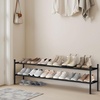 image:imageSTORAGE MANIAC Long Expandable Shoe Rack 18 Pairs Metal Wide Stackable Shoe Rack Adjustable Shoes Shelf Freestanding Shoes Organizer for Closet Entryway Hallway Garage Front Door 3 TiersBlack