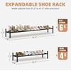 image:imageSTORAGE MANIAC Long Expandable Shoe Rack 18 Pairs Metal Wide Stackable Shoe Rack Adjustable Shoes Shelf Freestanding Shoes Organizer for Closet Entryway Hallway Garage Front Door 3 TiersBlack