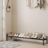 image:imageSTORAGE MANIAC Long Expandable Shoe Rack 18 Pairs Metal Wide Stackable Shoe Rack Adjustable Shoes Shelf Freestanding Shoes Organizer for Closet Entryway Hallway Garage Front Door 3 TiersBlack