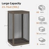 image:imageSTORAGE MANIAC Mesh Laundry Hamper 237 Gal Tall Laundry Basket for Airflow Strong Metal Dirty Clothes Hamper for College Dorm Bedroom Bathroom Clothes Bin White amp BlackBrown  Black