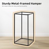 image:imageSTORAGE MANIAC Mesh Laundry Hamper 237 Gal Tall Laundry Basket for Airflow Strong Metal Dirty Clothes Hamper for College Dorm Bedroom Bathroom Clothes Bin White amp BlackBrown  Black