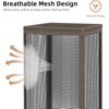 image:imageSTORAGE MANIAC Mesh Laundry Hamper 237 Gal Tall Laundry Basket for Airflow Strong Metal Dirty Clothes Hamper for College Dorm Bedroom Bathroom Clothes Bin White amp BlackBrown  Black