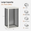 image:imageSTORAGE MANIAC Mesh Laundry Hamper 237 Gal Tall Laundry Basket for Airflow Strong Metal Dirty Clothes Hamper for College Dorm Bedroom Bathroom Clothes Bin White amp BlackWhite  Black