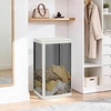 image:imageSTORAGE MANIAC Mesh Laundry Hamper 237 Gal Tall Laundry Basket for Airflow Strong Metal Dirty Clothes Hamper for College Dorm Bedroom Bathroom Clothes Bin White amp BlackWhite  Black
