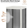 image:imageSTORAGE MANIAC Mesh Laundry Hamper 237 Gal Tall Laundry Basket for Airflow Strong Metal Dirty Clothes Hamper for College Dorm Bedroom Bathroom Clothes Bin White amp BlackWhite  Black