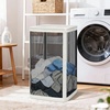 image:imageSTORAGE MANIAC Mesh Laundry Hamper 237 Gal Tall Laundry Basket for Airflow Strong Metal Dirty Clothes Hamper for College Dorm Bedroom Bathroom Clothes Bin White amp BlackWhite  Black