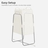 image:imageSTORAGE MANIAC Metal Rack Laundry Hamper Large Laundry Basket with Convenient Handle Freestanding Dirty Clothes Hamper for for Dorm College Small Space Closet Bedroom BlackBeige
