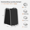 image:imageSTORAGE MANIAC Metal Rack Laundry Hamper Large Laundry Basket with Convenient Handle Freestanding Dirty Clothes Hamper for for Dorm College Small Space Closet Bedroom BlackBlack