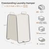 image:imageSTORAGE MANIAC Metal Rack Laundry Hamper Large Laundry Basket with Convenient Handle Freestanding Dirty Clothes Hamper for for Dorm College Small Space Closet Bedroom BlackBeige