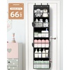 image:imageSTORAGE MANIAC Over the Door Organizer 6Shelf Closet Hanging Storage with 14 Mesh Pockets 66lbs Capacity Clear Deep Pockets Behind Door Storage for Nursery Bathroom Bedroom 1 Pack BlackBlack