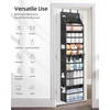 image:imageSTORAGE MANIAC Over the Door Organizer 6Shelf Closet Hanging Storage with 14 Mesh Pockets 66lbs Capacity Clear Deep Pockets Behind Door Storage for Nursery Bathroom Bedroom 1 Pack BlackBlack
