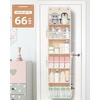 image:imageSTORAGE MANIAC Over the Door Organizer 6Shelf Closet Hanging Storage with 14 Mesh Pockets 66lbs Capacity Clear Deep Pockets Behind Door Storage for Nursery Bathroom Bedroom 1 Pack BlackOat Beige