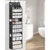 image:imageSTORAGE MANIAC Over the Door Organizer 6Shelf Closet Hanging Storage with 14 Mesh Pockets 66lbs Capacity Clear Deep Pockets Behind Door Storage for Nursery Bathroom Bedroom 1 Pack BlackBlack