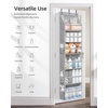 image:imageSTORAGE MANIAC Over the Door Organizer 6Shelf Closet Hanging Storage with 14 Mesh Pockets 66lbs Capacity Clear Deep Pockets Behind Door Storage for Nursery Bathroom Bedroom 1 Pack BlackGrey