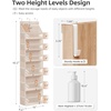 image:imageSTORAGE MANIAC Over the Door Organizer 6Shelf Closet Hanging Storage with 14 Mesh Pockets 66lbs Capacity Clear Deep Pockets Behind Door Storage for Nursery Bathroom Bedroom 1 Pack BlackOat Beige