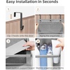 image:imageSTORAGE MANIAC Over the Door Organizer 6Shelf Closet Hanging Storage with 14 Mesh Pockets 66lbs Capacity Clear Deep Pockets Behind Door Storage for Nursery Bathroom Bedroom 1 Pack BlackGrey