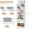 image:imageSTORAGE MANIAC Over the Door Shoe Organizer HeavyDuty Large Deep Pocket Hanging Shoe Organizer Shoe Rack Door Closet Shoe Organizer for Wall Dorm amp Narrow Door Storage Shoe Holder Grey 1 PackOat Beige