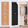 image:imageSTORAGE MANIAC Over the Door Shoe Organizer with Curtain Dustproof HeavyDuty Large Deep Pocket Hanging Shoe Organizer for Closet Dorm amp Narrow Door Storage Shoe Holder Shoe Rack 9Shelf Beige 1 PackBlack