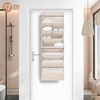 image:imageSTORAGE MANIAC Over the Door Shoe Organizer with Curtain Dustproof HeavyDuty Large Deep Pocket Hanging Shoe Organizer for Closet Dorm amp Narrow Door Storage Shoe Holder Shoe Rack 9Shelf Beige 1 PackBeige