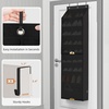 image:imageSTORAGE MANIAC Over the Door Shoe Organizer with Curtain Dustproof HeavyDuty Large Deep Pocket Hanging Shoe Organizer for Closet Dorm amp Narrow Door Storage Shoe Holder Shoe Rack 9Shelf Beige 1 PackBlack