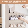 image:imageSTORAGE MANIAC Over the Door Shoe Organizer with Curtain Dustproof HeavyDuty Large Deep Pocket Hanging Shoe Organizer for Closet Dorm amp Narrow Door Storage Shoe Holder Shoe Rack 9Shelf Beige 1 PackBeige