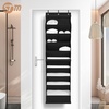 image:imageSTORAGE MANIAC Over the Door Shoe Organizer with Curtain Dustproof HeavyDuty Large Deep Pocket Hanging Shoe Organizer for Closet Dorm amp Narrow Door Storage Shoe Holder Shoe Rack 9Shelf Beige 1 PackBlack