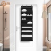image:imageSTORAGE MANIAC Over the Door Shoe Organizer with Curtain Dustproof HeavyDuty Large Deep Pocket Hanging Shoe Organizer for Closet Dorm amp Narrow Door Storage Shoe Holder Shoe Rack 9Shelf Beige 1 PackBlack
