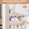 image:imageSTORAGE MANIAC Over the Door Shoe Organizer with Curtain Dustproof HeavyDuty Large Deep Pocket Hanging Shoe Organizer for Closet Dorm amp Narrow Door Storage Shoe Holder Shoe Rack 9Shelf Beige 1 PackBeige