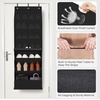 image:imageSTORAGE MANIAC Over the Door Shoe Organizer with Curtain Dustproof HeavyDuty Large Deep Pocket Hanging Shoe Organizer for Closet Dorm amp Narrow Door Storage Shoe Holder Shoe Rack 9Shelf Beige 1 PackBlack