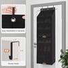 image:imageSTORAGE MANIAC Over the Door Shoe Organizer with Curtain Dustproof HeavyDuty Large Deep Pocket Hanging Shoe Organizer for Closet Dorm amp Narrow Door Storage Shoe Holder Shoe Rack 9Shelf Beige 1 PackBlack