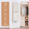 image:imageSTORAGE MANIAC Over the Door Shoe Organizer with Curtain Dustproof HeavyDuty Large Deep Pocket Hanging Shoe Organizer for Closet Dorm amp Narrow Door Storage Shoe Holder Shoe Rack 9Shelf Beige 1 PackBeige