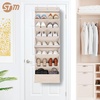 image:imageSTORAGE MANIAC Over the Door Shoe Organizer with Curtain Dustproof HeavyDuty Large Deep Pocket Hanging Shoe Organizer for Closet Dorm amp Narrow Door Storage Shoe Holder Shoe Rack 9Shelf Beige 1 PackBeige