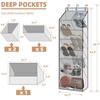 image:imageSTORAGE MANIAC Over the Door Shoe Organizer with Curtain Dustproof HeavyDuty Large Deep Pocket Hanging Shoe Organizer for Closet Dorm amp Narrow Door Storage Shoe Holder Shoe Rack 9Shelf Beige 1 PackBeige
