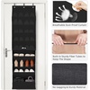 image:imageSTORAGE MANIAC Over the Door Shoe Organizer with Curtain Dustproof HeavyDuty Large Deep Pocket Hanging Shoe Organizer for Closet Dorm amp Narrow Door Storage Shoe Holder Shoe Rack 9Shelf Beige 1 PackBlack