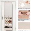 image:imageSTORAGE MANIAC Over the Door Shoe Organizer with Curtain Dustproof HeavyDuty Large Deep Pocket Hanging Shoe Organizer for Closet Dorm amp Narrow Door Storage Shoe Holder Shoe Rack 9Shelf Beige 1 PackBeige