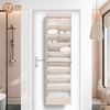 image:imageSTORAGE MANIAC Over the Door Shoe Organizer with Curtain Dustproof HeavyDuty Large Deep Pocket Hanging Shoe Organizer for Closet Dorm amp Narrow Door Storage Shoe Holder Shoe Rack 9Shelf Beige 1 PackBeige