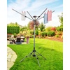 image:imageSTORAGE MANIAC Portable Umbrella Clothes Drying Rack 8 Lines with 82 Feet Drying Space Steel Frame amp Adjustable Height 4arm Umbrella Clothesline for Laundry Collapsible Indoor amp Outdoor Drying8 Lines with 82ft