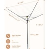 image:imageSTORAGE MANIAC Portable Umbrella Clothes Drying Rack 8 Lines with 82 Feet Drying Space Steel Frame amp Adjustable Height 4arm Umbrella Clothesline for Laundry Collapsible Indoor amp Outdoor Drying12 Lines with 164ft