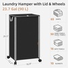image:imageSTORAGE MANIAC Rolling Laundry Hamper with Lid 237 Gal 90 L Large Tall Laundry Basket with Wheels amp Handles Aesthetic Dirty Clothes Hamper for Small Space Dorm Apartment College BeigeBlack