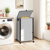 image:imageSTORAGE MANIAC Rolling Laundry Hamper with Lid 237 Gal 90 L Large Tall Laundry Basket with Wheels amp Handles Aesthetic Dirty Clothes Hamper for Small Space Dorm Apartment College BeigeGray