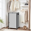 image:imageSTORAGE MANIAC Rolling Laundry Hamper with Lid 237 Gal 90 L Large Tall Laundry Basket with Wheels amp Handles Aesthetic Dirty Clothes Hamper for Small Space Dorm Apartment College BeigeGray