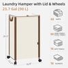 image:imageSTORAGE MANIAC Rolling Laundry Hamper with Lid 237 Gal 90 L Large Tall Laundry Basket with Wheels amp Handles Aesthetic Dirty Clothes Hamper for Small Space Dorm Apartment College BeigeBeige