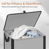 image:imageSTORAGE MANIAC Rolling Laundry Hamper with Lid 237 Gal 90 L Large Tall Laundry Basket with Wheels amp Handles Aesthetic Dirty Clothes Hamper for Small Space Dorm Apartment College BeigeGray