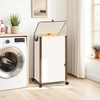 image:imageSTORAGE MANIAC Rolling Laundry Hamper with Lid 237 Gal 90 L Large Tall Laundry Basket with Wheels amp Handles Aesthetic Dirty Clothes Hamper for Small Space Dorm Apartment College BeigeBeige