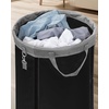 image:imageSTORAGE MANIAC Rolling Laundry Hamper with Wheels 110L Laundry Basket Round Laundry Cart with Metal Frame and Removable Bag Clothes Hamper for Bedroom Bathroom Dorm Room Laundry Room BeigeBlack