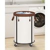 image:imageSTORAGE MANIAC Rolling Laundry Hamper with Wheels 110L Laundry Basket Round Laundry Cart with Metal Frame and Removable Bag Clothes Hamper for Bedroom Bathroom Dorm Room Laundry Room BeigeBeige
