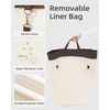 image:imageSTORAGE MANIAC Rolling Laundry Hamper with Wheels 110L Laundry Basket Round Laundry Cart with Metal Frame and Removable Bag Clothes Hamper for Bedroom Bathroom Dorm Room Laundry Room BeigeBeige