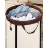 image:imageSTORAGE MANIAC Rolling Laundry Hamper with Wheels 110L Laundry Basket Round Laundry Cart with Metal Frame and Removable Bag Clothes Hamper for Bedroom Bathroom Dorm Room Laundry Room BeigeBeige