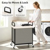 image:imageSTORAGE MANIAC Rolling Laundry Hamper with Wheels 3Section Laundry Sorter Rolling Laundrys Basket on Wheels with Removable Bag Clothes Hamper Laundrys Organizer Cart Bathroom Bedroom 120L GreyBeige